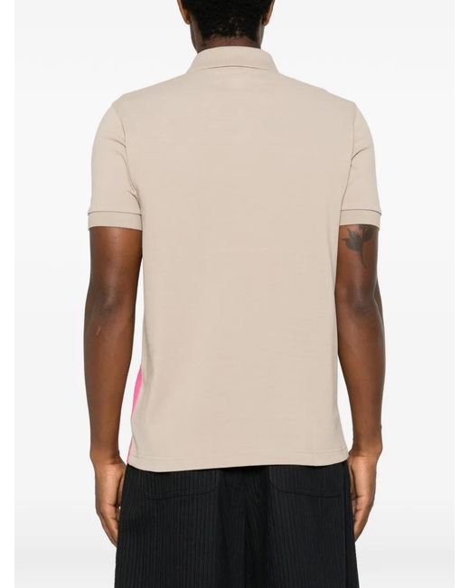 Comme des Garçons Pink Patchwork-Effect Logo-Embroidered Polo Shirt for men