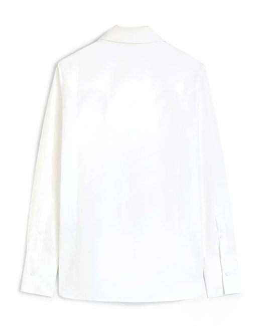 Jil Sander White Hemd Mit Bindedetail