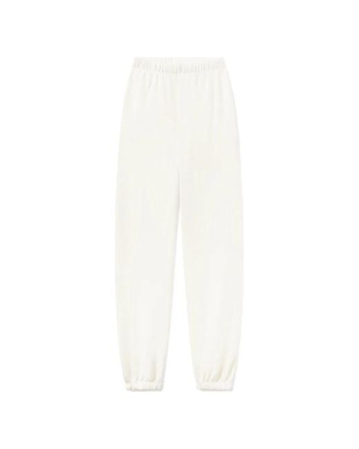 ÉTERNE White Classic Elasticated-Waistband Track Pants
