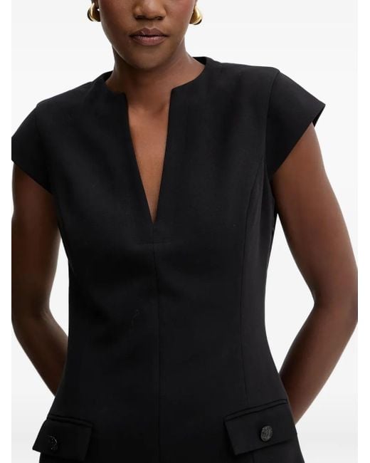 Guess Black V-Neck Mini Dress