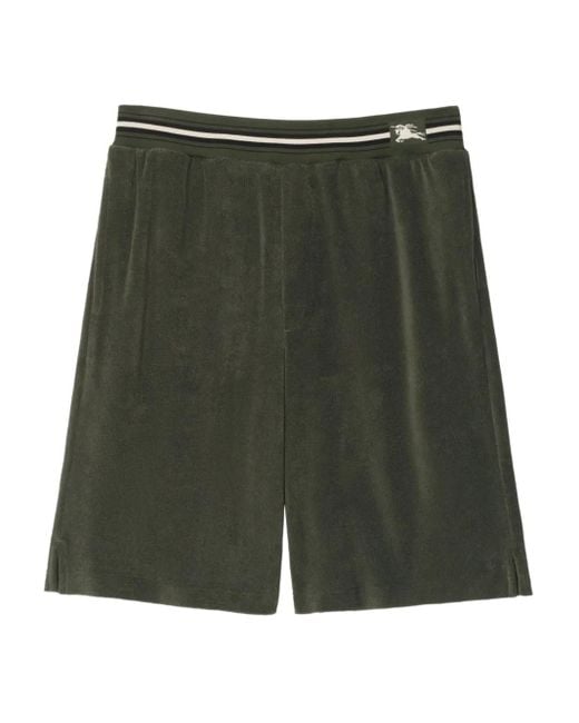 Burberry Green Elasticated-Waist Shorts for men