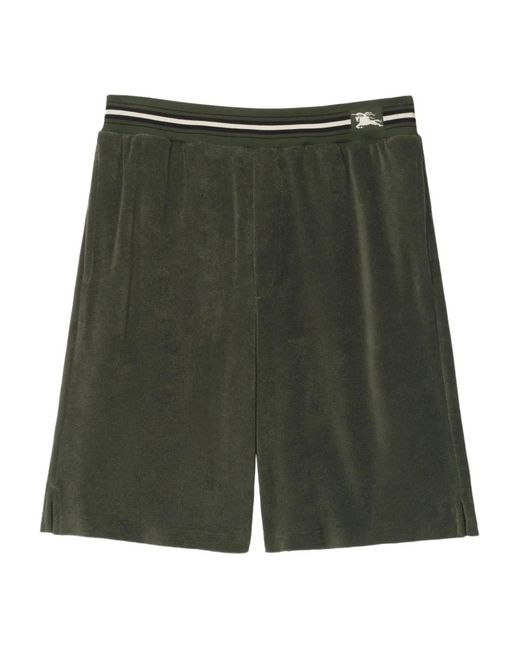Burberry Green Elasticated-Waist Shorts for men