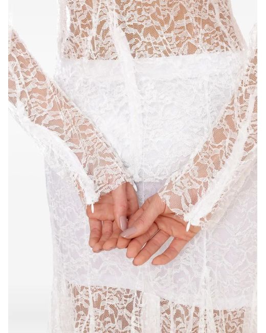 Amir Slama White X Astrid Lace Top