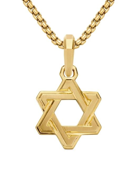 David Yurman Metallic 18Kt Deco Star Of David Pendant (24Mm) for men