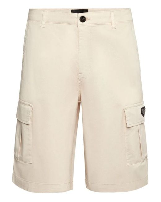 Philipp Plein Natural Cargo Shorts for men