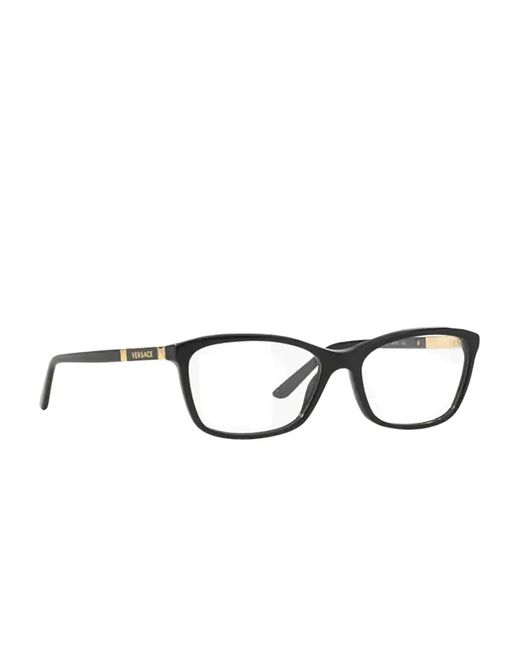 Versace Black Rectangular-Frame Glasses