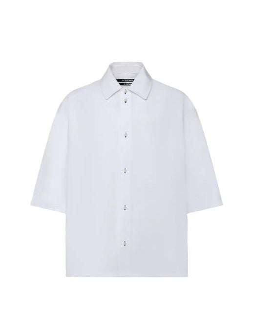 Jacquemus The Triangle Button-Up Overhemd in het White voor heren