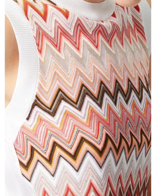 Missoni Pink Zigzag-Pattern Tank Top