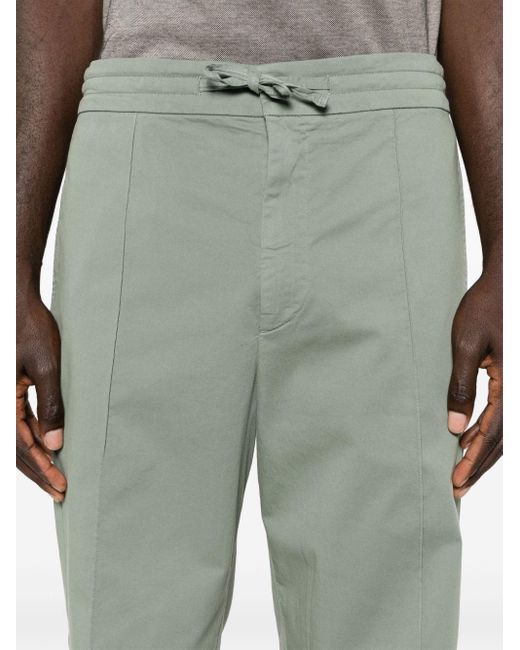 Pantalon droit à lien de resserrage Canali pour homme en coloris Green