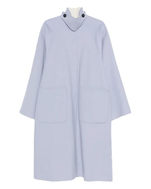 Sportmax Blue Button Pockets Coat