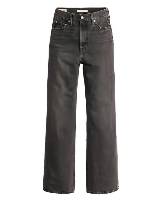 Jean À Coupe Ample Levi's en coloris Gray