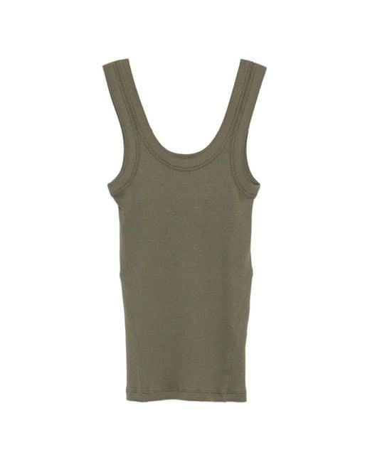 Rag & Bone Green Débardeur Costine Côtelé