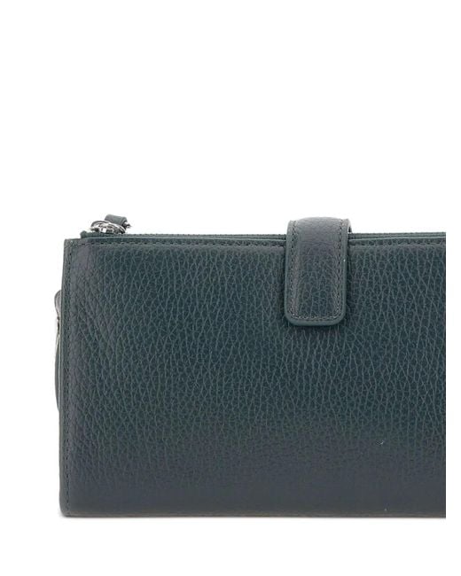 Gianni Chiarini Gray Dollaro Pebbled Leather Wallet