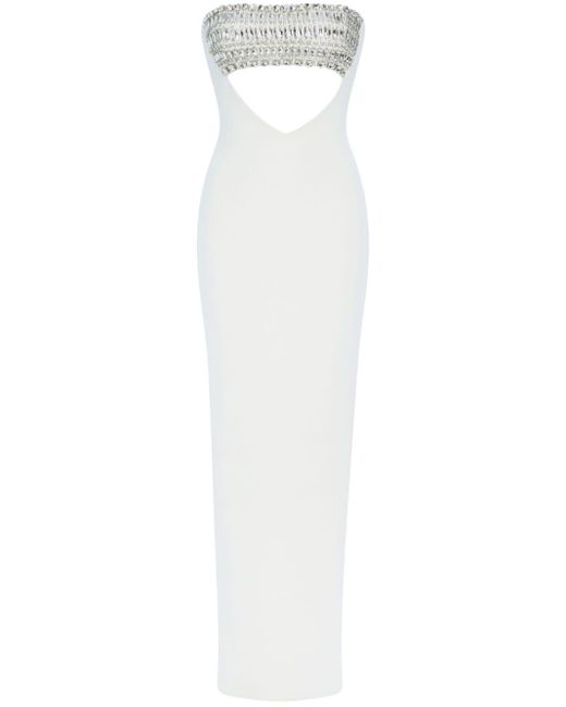 retroféte White Swan Embellished Dress