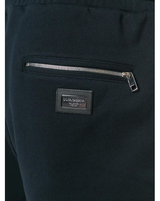 Dolce & Gabbana Blue Drawstring Track Pants for men