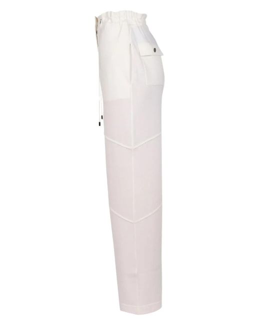 Tom Ford White Drawstring Panelled Trousers