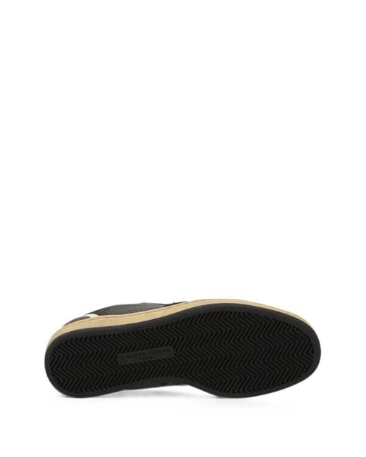 Philippe Model Black Pgal Leather Panelled Sneakers