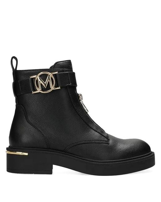 Mexx Black Buckle Zip Boots