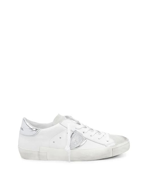 Philippe Model White Prsx Leather Sneakers