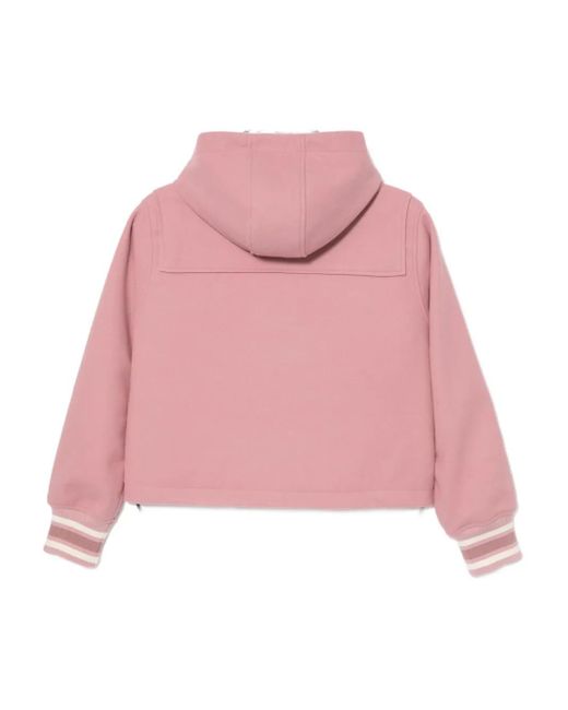 Chocoolate Pink Logo-Patch Cropped Jacket