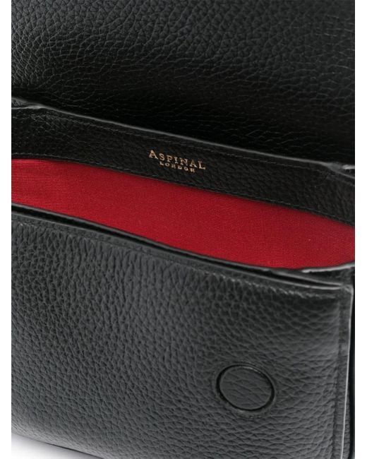 Aspinal Black Ella Leather Crossbody Bag