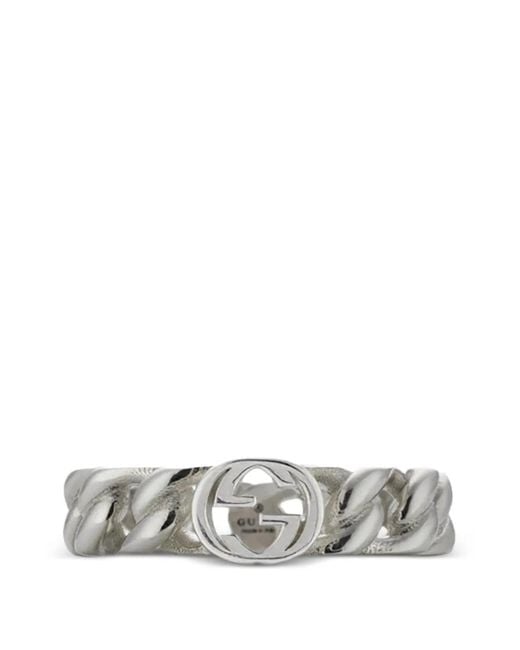 Gucci Interlocking G Ring in het White