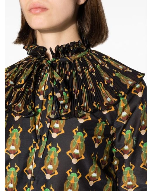 LaDoubleJ Blouse Met Print in het Black