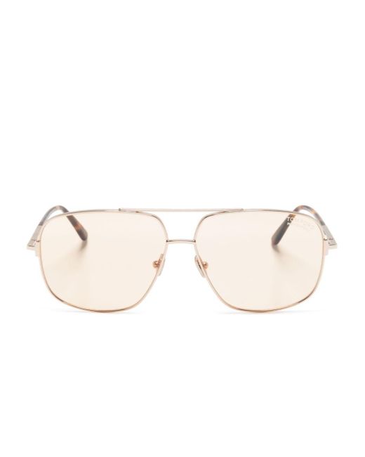 Tom Ford Natural Tex Pilot-frame Sunglasses for men