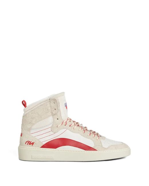 DSquared² Pink High-Top Lace-Up Sneakers for men