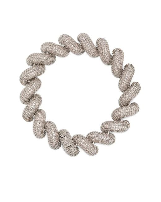 Eddie Borgo Metallic Rope Armband mit Pavé