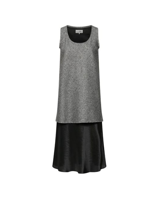 MM6 by Maison Margiela Gray Robe À Coupe Mi-Longue