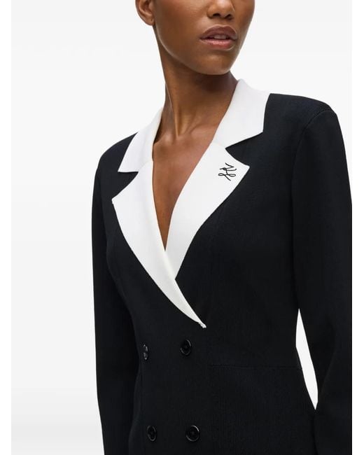 Karl Lagerfeld Black Double-Breasted Mini Dress