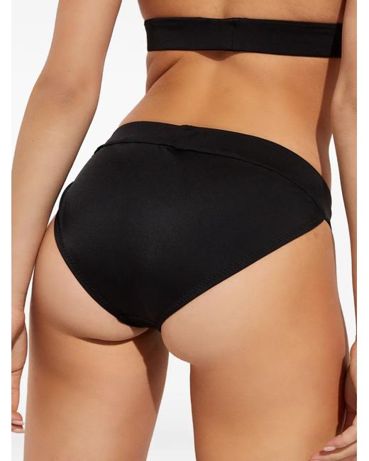 Norma Kamali Black Low-Rise Bikini Bottoms
