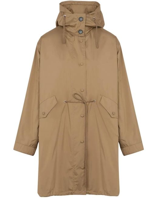 Yves Salomon Parka Met Trekkoord in het Natural