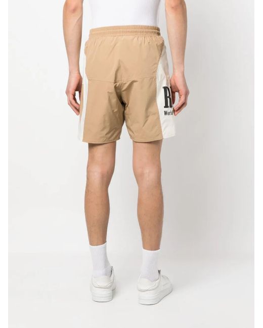 Pantalones cortos de chándal con logo Rhude de hombre de color Natural