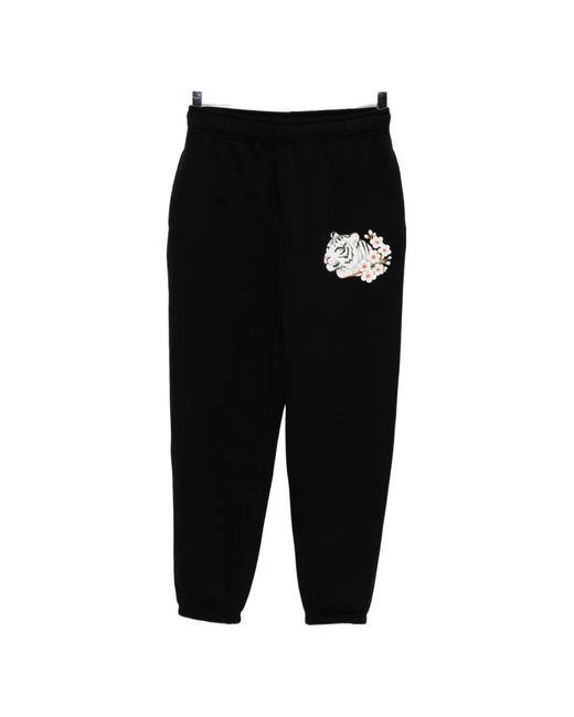 Melt Black Tiger-Patch Track Pants for men
