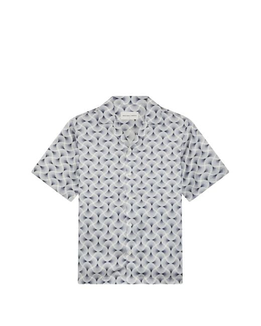 Frescobol Carioca Gray Roberto Silk Shirt for men