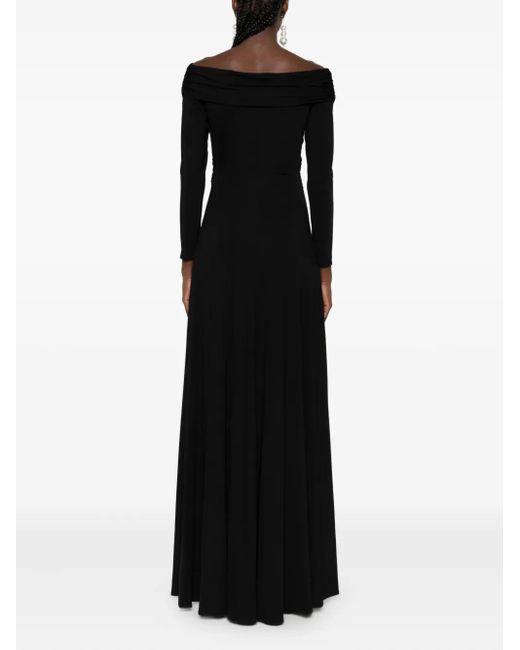 ROSERRY Black Tuscany Flared Maxi Dress