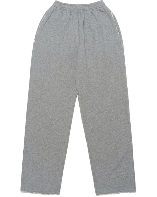 Mainless Gray Distressed Track Trousers