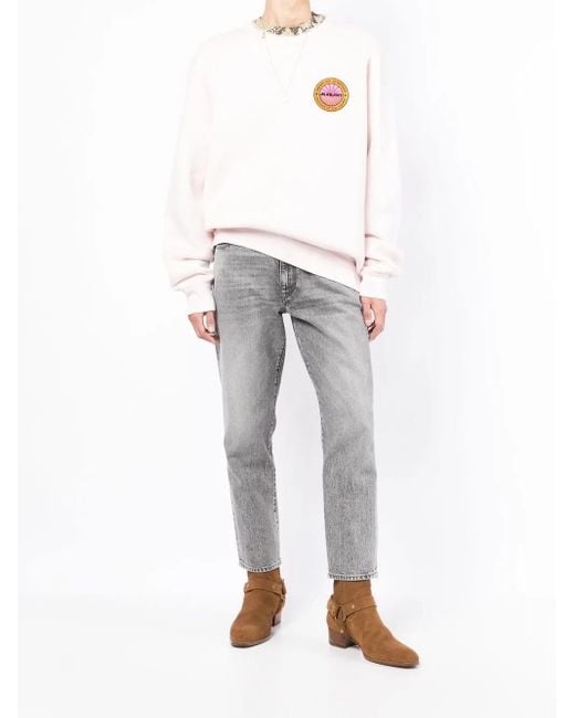 Isabel Marant White Logo-Patch Sweatshirt for men