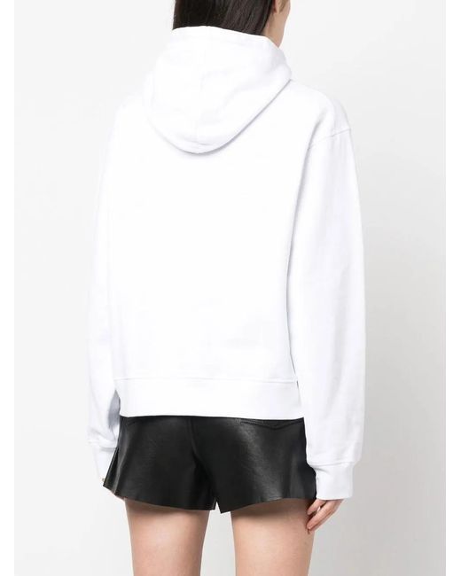 DSquared² White Icon Hilde Cotton Hoodie