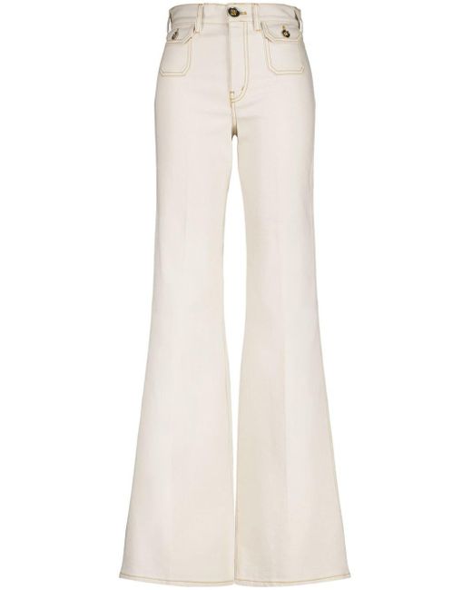 Giambattista Valli White High-rise Flared Jeans