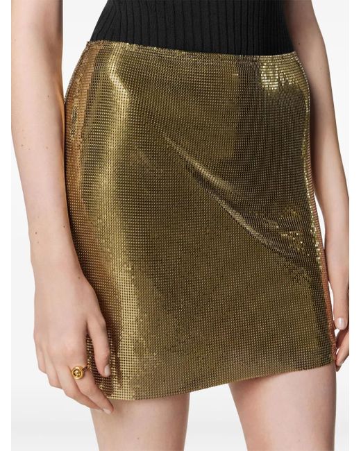 Versace Green Sequined Mini Skirt
