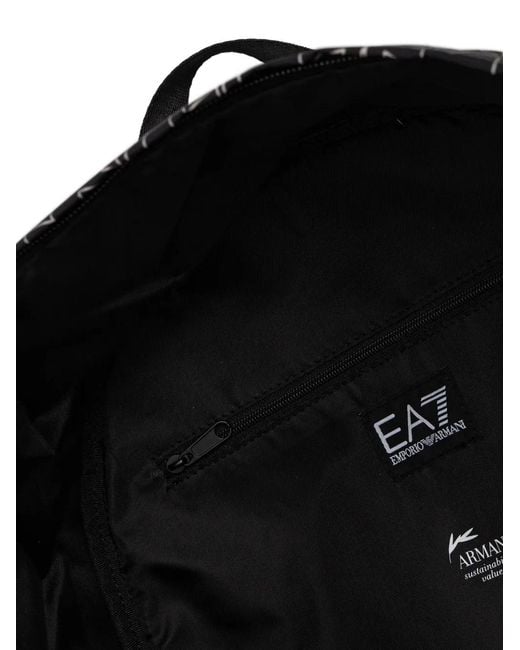 EA7 Black Sac À Dos À Imprimé Graphique