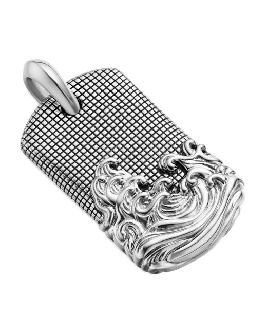 メンズ David Yurman Waves タグ 39mm スターリングシルバー White