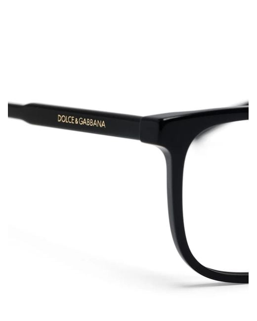Dolce & Gabbana Black Rectangular-Frame Glasses for men