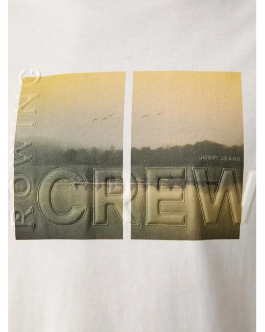 Joop! White Graphic-Print Crew-Neck T-Shirt for men