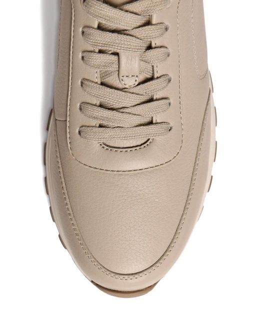 12 STOREEZ Brown Leather Sneakers