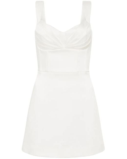 Rebecca Vallance White Delaney Draped Minidress