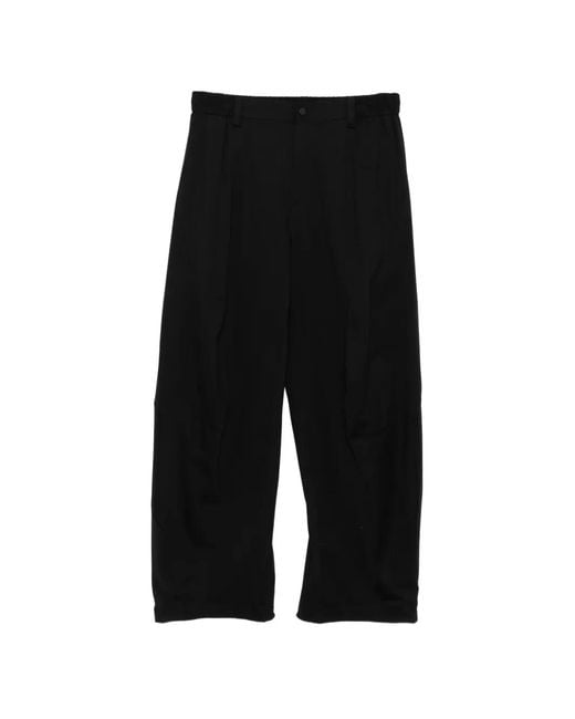 CROQUIS Black Tapered Drawstring Trousers for men